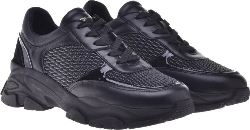 Baldinini Trainers in black leather and fabric Black Dames