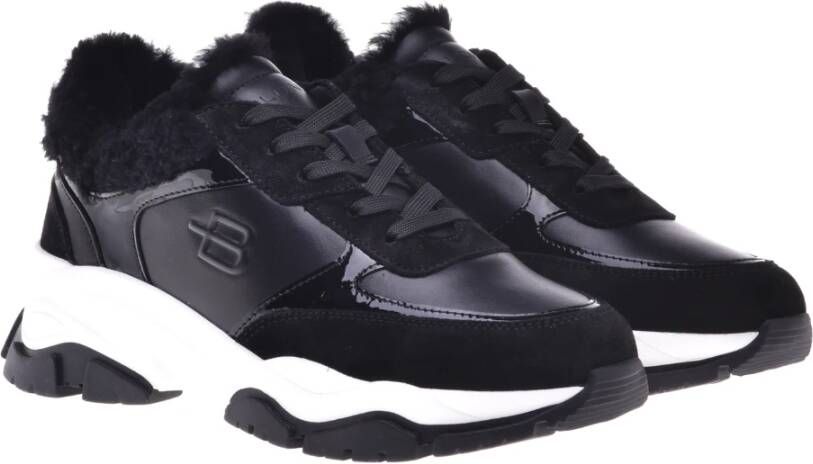 Baldinini Trainers in black leather and suede Black Dames