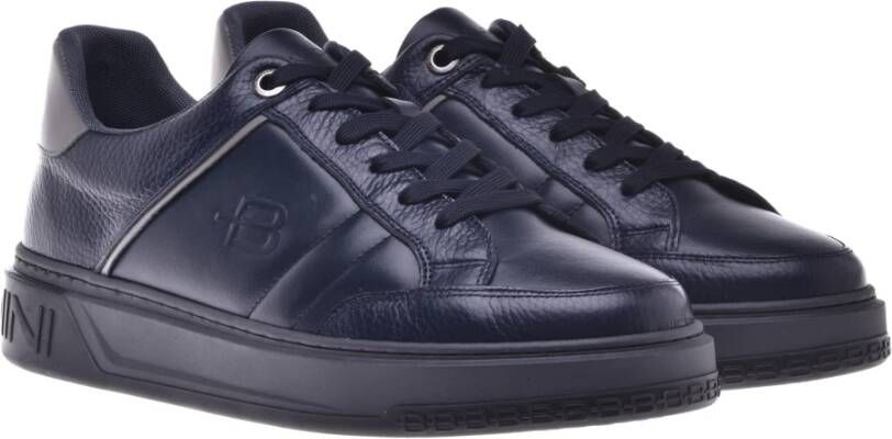 Baldinini Trainers in black leather and tumbled leather Blue Heren