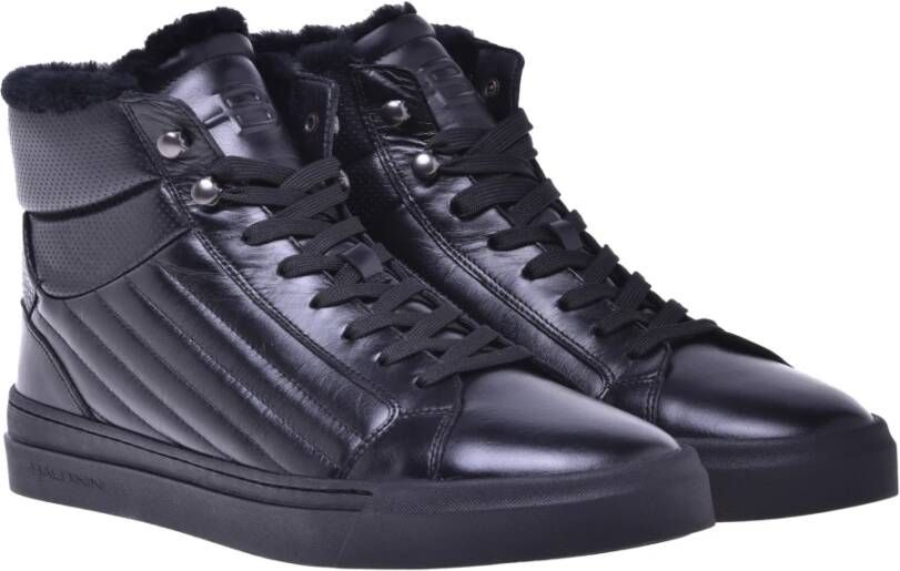 Baldinini Trainers in black quilted leather and leather Black Heren