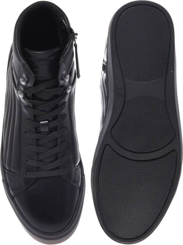 Baldinini Trainers in black quilted leather and leather Black Heren