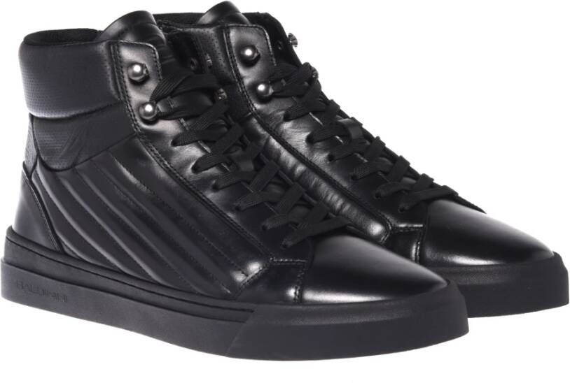 Baldinini Trainers in black quilted leather and leather Black Heren