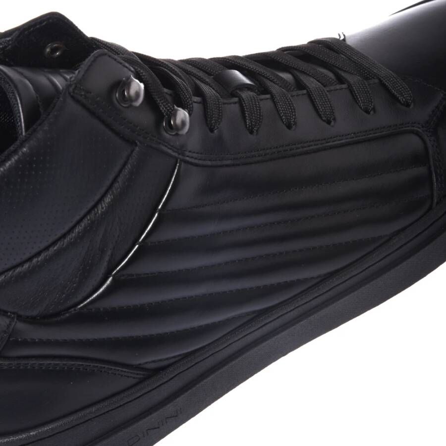 Baldinini Trainers in black quilted leather and leather Black Heren