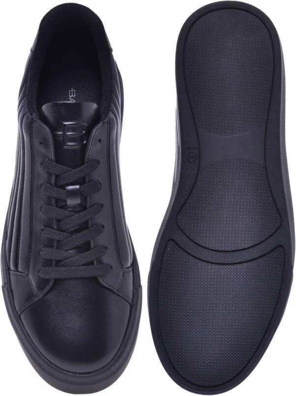 Baldinini Trainers in black quilted leather and leather Black Heren