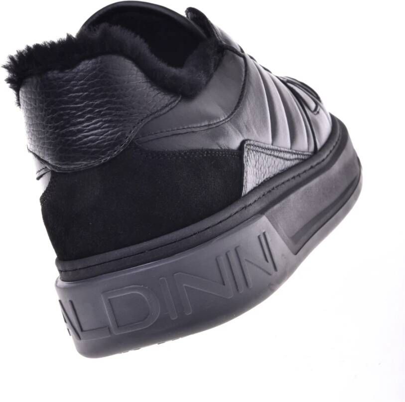 Baldinini Trainers in black quilted leather Black Heren