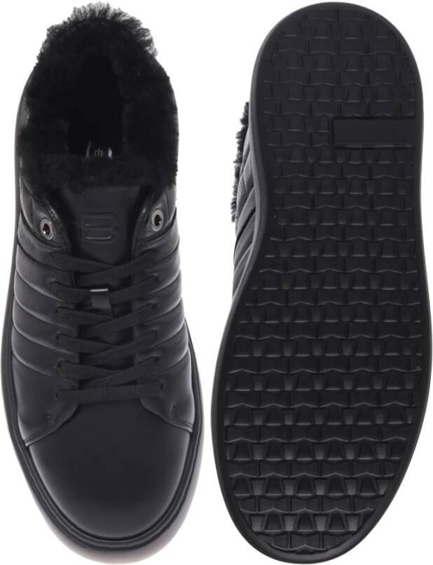 Baldinini Trainers in black speckled leather and quilted leather Black Heren