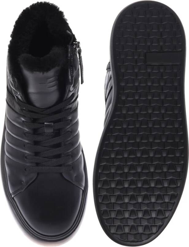 Baldinini Trainers in black speckled leather and quilted leather Black Heren