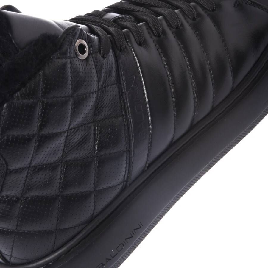 Baldinini Trainers in black speckled leather and quilted leather Black Heren