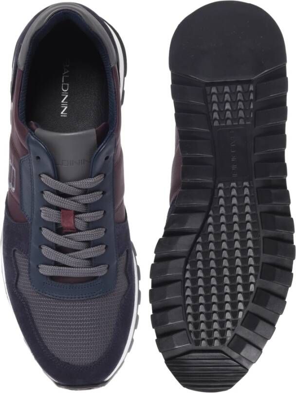 Baldinini Trainers in blue and grey suede and fabric Multicolor Heren