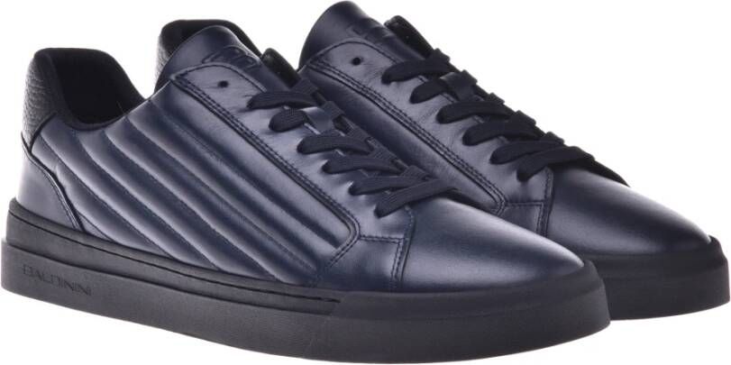 Baldinini Trainers in dark blue quilted leather and leather Blue Heren