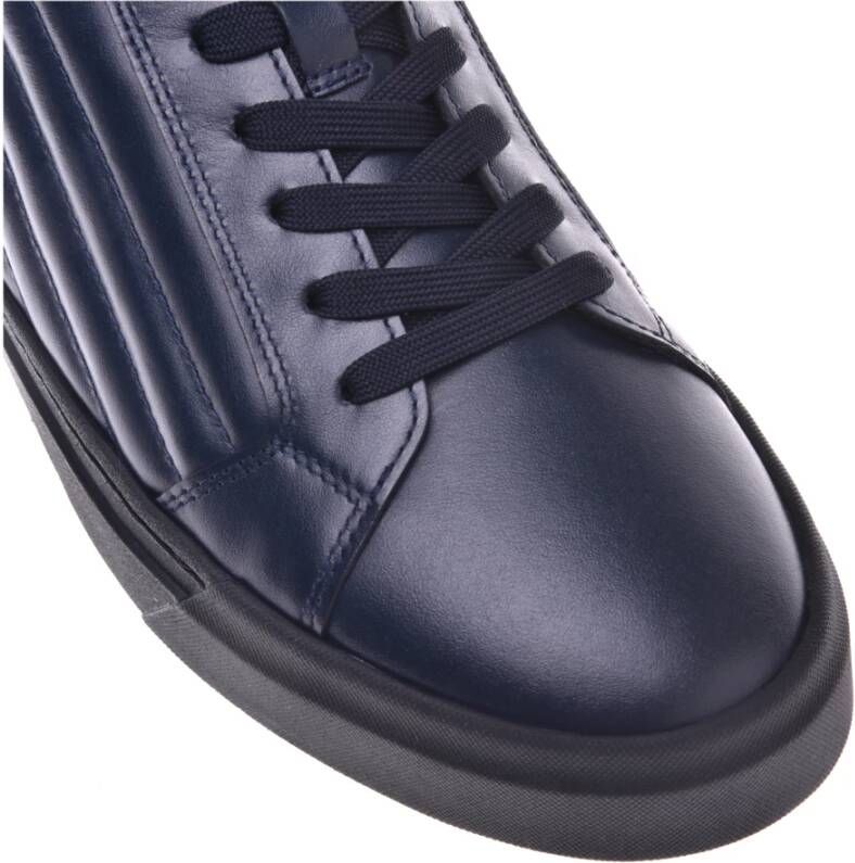 Baldinini Trainers in dark blue quilted leather and leather Blue Heren