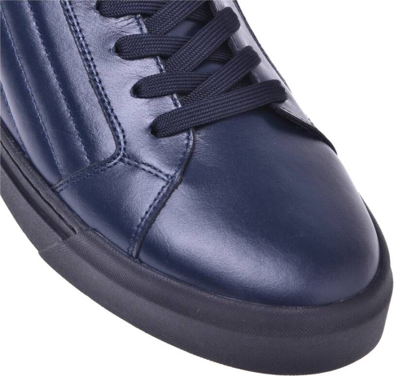 Baldinini Trainers in dark blue quilted leather and leather Blue Heren