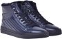 Baldinini Trainers in dark blue quilted leather and leather Blue Heren - Thumbnail 3