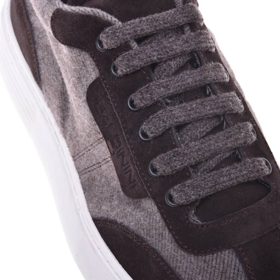 Baldinini Trainers in dark brown and beige suede and fabric Brown Heren