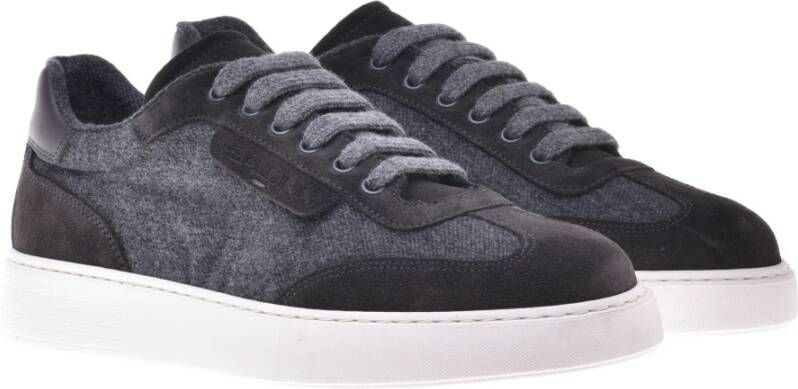 Baldinini Trainers in dark grey suede and fabric Gray Heren