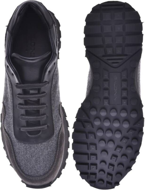 Baldinini Trainers in dark grey suede and fabric Gray Heren