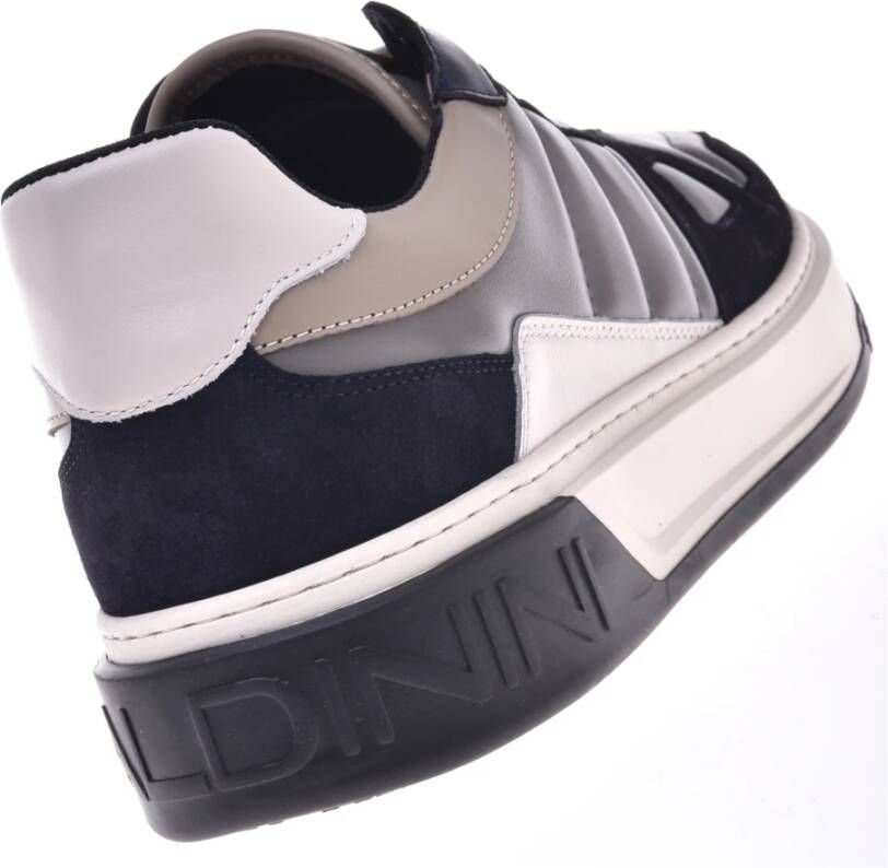 Baldinini Trainers in grey and blue leather and suede Multicolor Heren