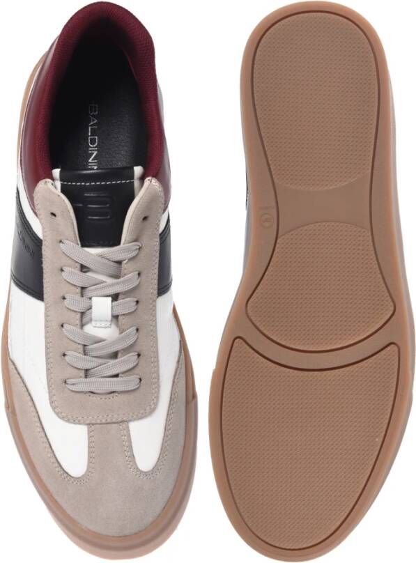 Baldinini Trainers in taupe and white leather and suede Multicolor Heren