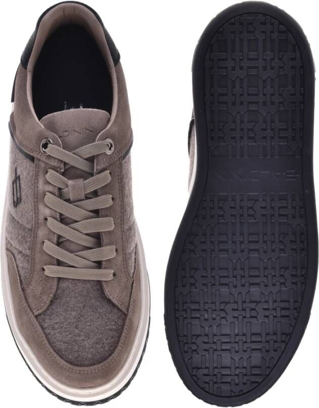 Baldinini Trainers in taupe fabric and suede Brown Heren