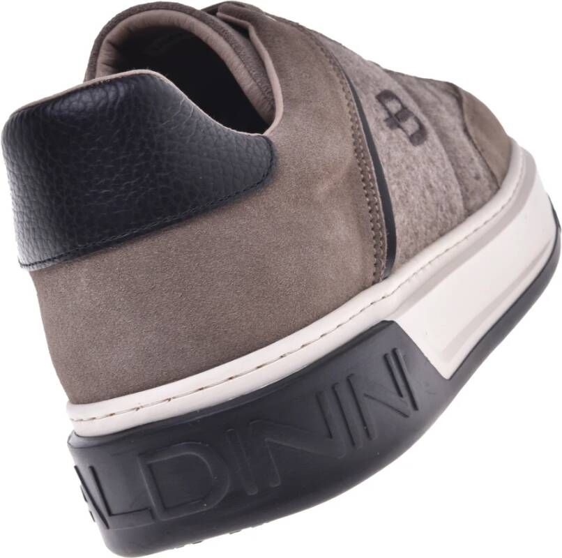 Baldinini Trainers in taupe fabric and suede Brown Heren