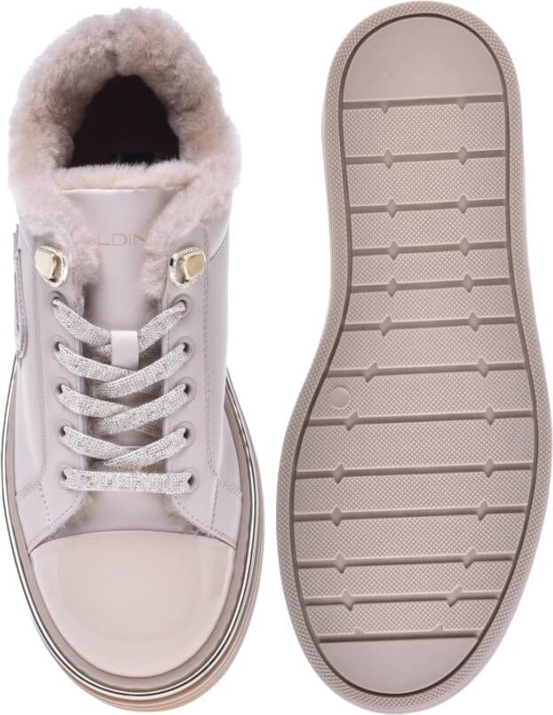 Baldinini Trainers in vanilla leather and patent leather Beige Dames