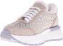 Baldinini Trainers in vanilla suede leather with rhinestones Beige Dames - Thumbnail 3