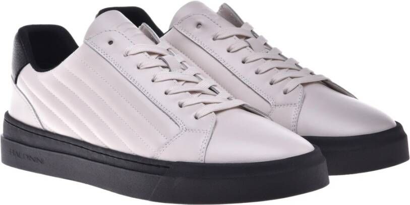 Baldinini Trainers in white quilted leather and leather White Heren