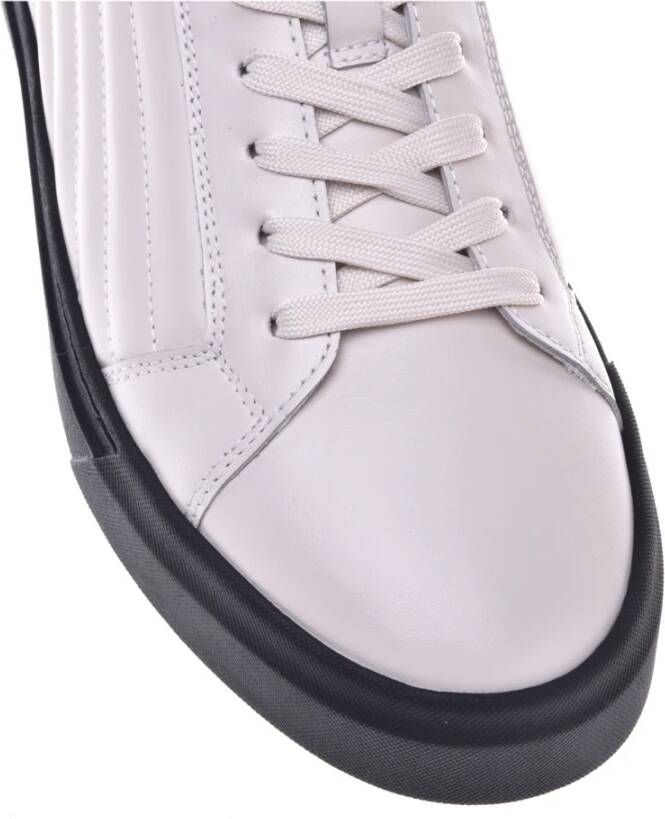 Baldinini Trainers in white quilted leather and leather White Heren