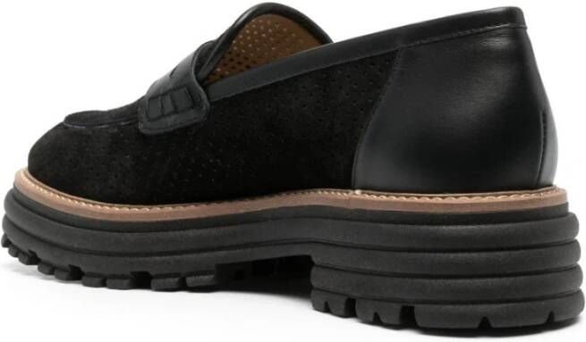 Baldinini Zwarte Elegante Gesloten Mocassin Loafers Black Dames