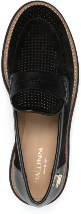 Baldinini Zwarte Elegante Gesloten Mocassin Loafers Black Dames