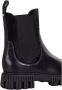 Baldinini Combat boots in black leather and elastic Black Dames - Thumbnail 4