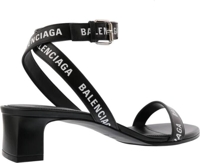 Balenciaga Ronde enkelband sandaal Zwart Dames