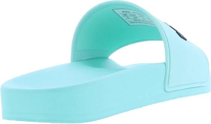 Balenciaga Dames Pool Slide Rubber Bal Green Dames