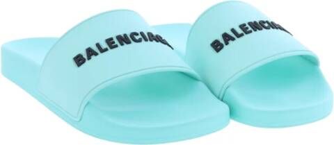 Balenciaga Dames Pool Slide Rubber Bal Green Dames