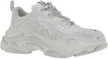 Balenciaga Gestructureerde Platform Geweven Sneakers White Heren