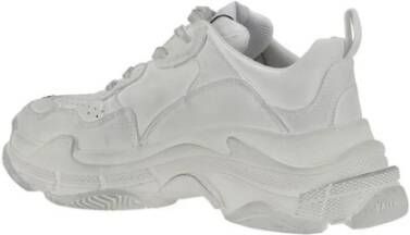 Balenciaga Gestructureerde Platform Geweven Sneakers White Heren