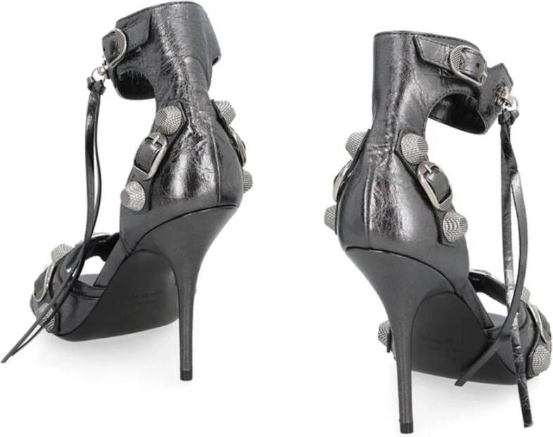 Balenciaga Grijze Leren Sandalen met Studs Gray Dames