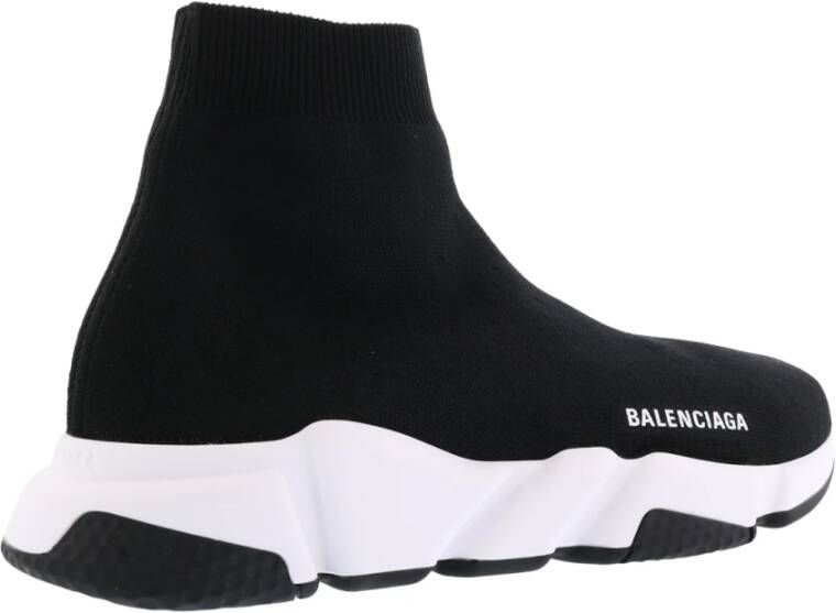 Balenciaga Heren Speed Knit Sneaker Zwart Wit Black Heren