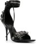 Balenciaga Edgy 110mm Leren Sandalen Zwart Dames - Thumbnail 2