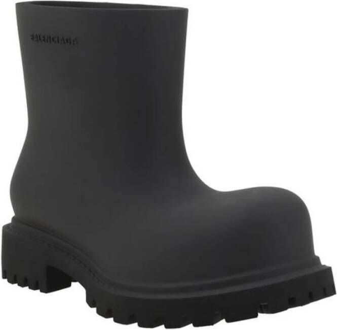 Balenciaga Korte Rubberen Regenlaarzen Black Dames