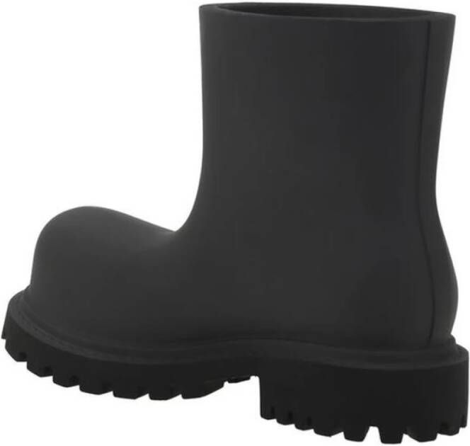 Balenciaga Korte Rubberen Regenlaarzen Black Dames