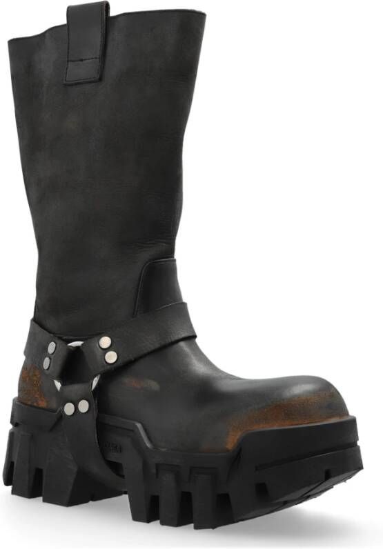 Balenciaga Leren laarzen Bulldozer Brown Heren