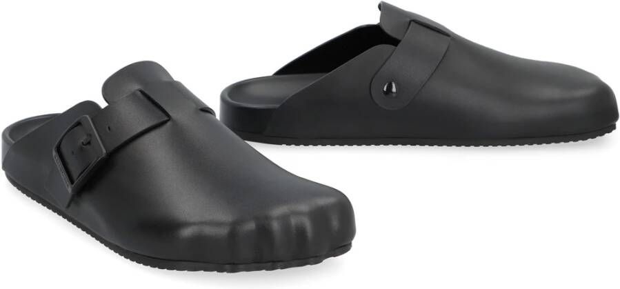 Balenciaga Leren muiltjes met verstelbare sluiting Black Heren