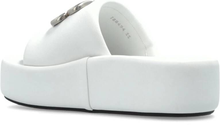 Balenciaga Leren pantoffels White Dames