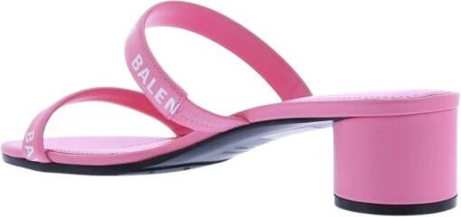 Balenciaga Open Teen Logo Band Sandalen Roze Dames