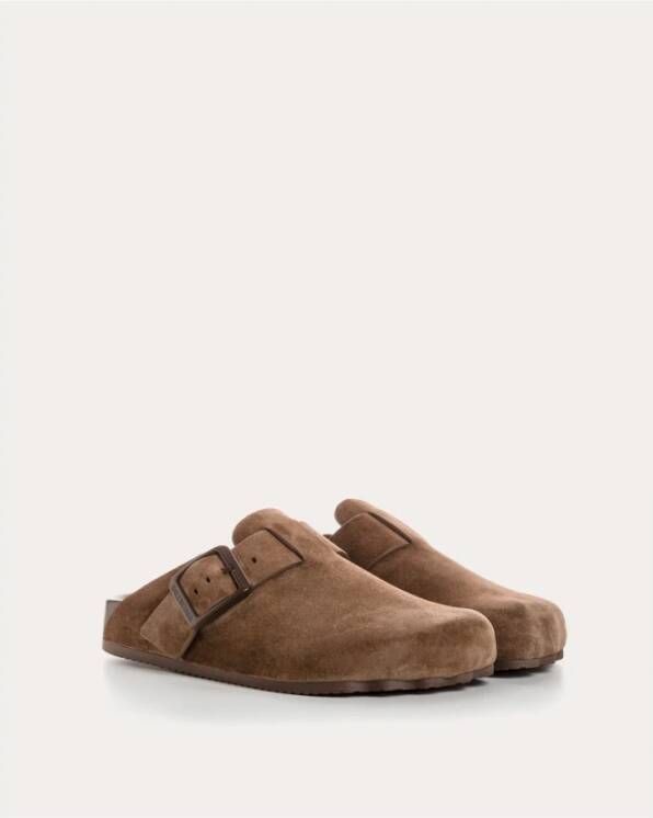 Balenciaga Luxe Suede Muiltjes Brown Heren