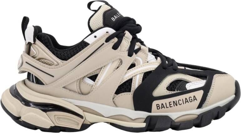 Balenciaga Mesh Sneakers met Rubberen Zool Beige Dames