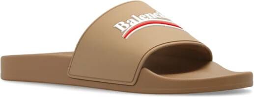 Balenciaga Pool Slides Brown Heren