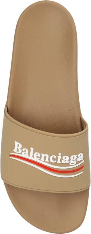 Balenciaga Pool Slides Brown Heren