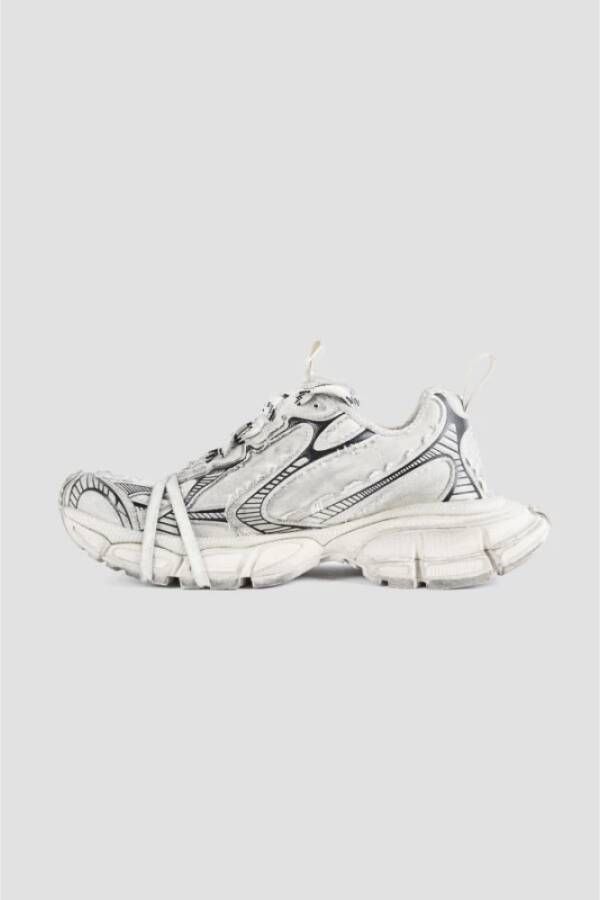 Balenciaga Ripped Effect Sneakers Beige Model White Heren